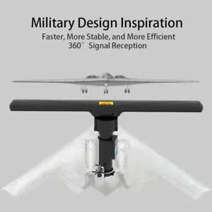 990Miles Outdoor Amplified TV Antenna 1080P HDTV Digital 360° Rotation Remote US - Picture 1 of 17