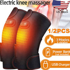 Electric Heated Vibration Knee Joint Pad Wrap Brace Support Leg Therapy Massager