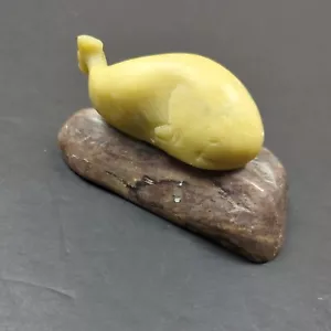 Grenfell Labrador Industries Hand Made Carving Stone Whale Newfoundland Inuit - Picture 1 of 9