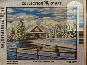 Printed needlepoint Tapestry Gobelin Winter Canvas Only 40x50 Cm - Picture 1 of 1