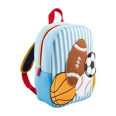 Mud Pie E4 Kids Boy 13"x9.5"x5.5" School Backpack - Sports 10010139 - Image 1 of 4