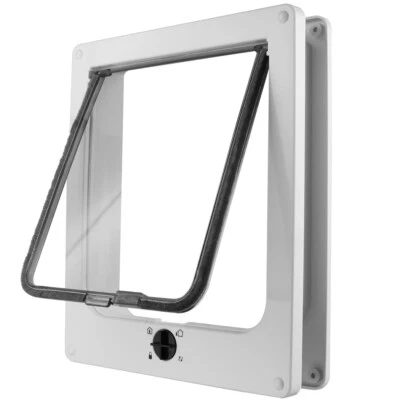 MARKENLOS Katzentür Katzenklappe mit Tunnel PetSafe Haustiertür Hundeklappe Cat Door S~XL