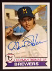 2019 Topps Archives Gorman Thomas Fan Favorites Auto Nr Mint And And Indentations