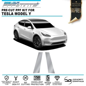 B-Pillars Clear Stone Chip Scratch Paint Protection Film For Tesla Model Y 2020 - Picture 1 of 3