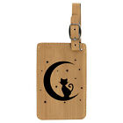Enthoozies Kitty Cat on Moon Laser Engraved Luggage Tag - 2.75 Inches x 4.5