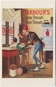 BARBOUR'S THREADS, NÄHEN, LISBURN, IRLAND - Werbepostkarte - Bild 1 von 2