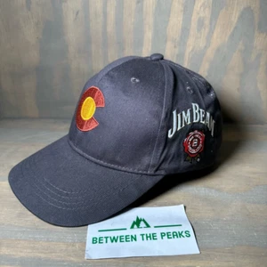 Gorra de béisbol Colorado C Jim Beam para hombre negra con logotipo ajustable de lona talla única - Imagen 1 de 8