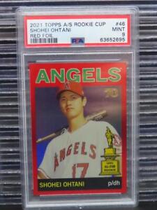 2021 Topps All Star Rookie Cup Shohei Ohtani Red Foil #5/5 PSA 9 MINT Angels