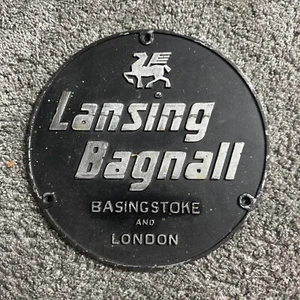 Rare Vintage Lansing Bagnall plaque oval salvage sign Metal - Picture 1 of 2