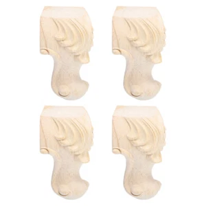 4 Pcs Solid Wood Furniture Wooden Feet Sofa Leg Replacement Legs - Picture 1 of 12