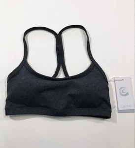 Calme Ease Cross Back Activewear Sports Bra Size XS Charcoal - Bild 1 von 5
