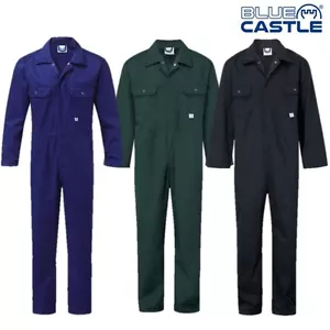Tuta anteriore borchie blu castello uomo 36-54" petto tuta caldaia - Foto 1 di 6