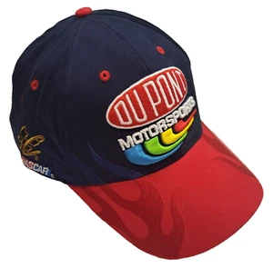 NASCAR Jeff Gordon #2 Hat Cap DuPont Motorsport Nu-Fit Embroidery Flames Adjust - Picture 1 of 11