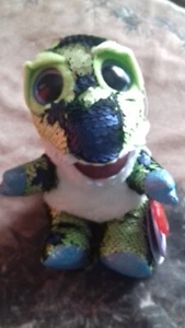 Keel Toys Glitzer Motsu Dinosaurier Pailletten Blenddrache wechselbare Paillettenfarbe - Bild 1 von 6
