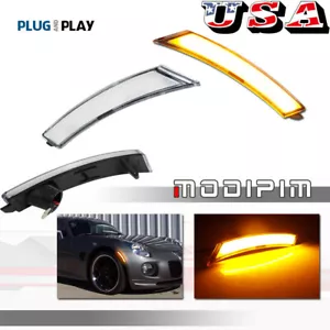 Lámparas marcadoras frontales LED de ámbar transparente para 06-10 Pontiac Solstice y Saturn Sky - Imagen 1 de 12
