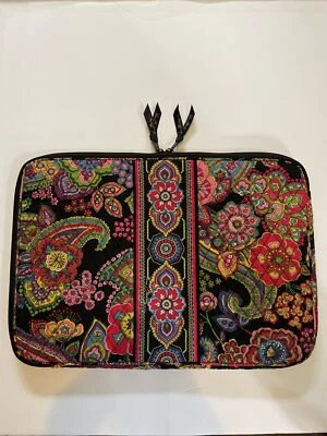 Vera Bradley 平板电脑 便携式电脑 内胆包 外壳 拉链 顶部 绗缝 花卉 佩斯利 多色 — 第 1/4 张图片