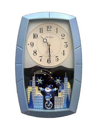 Seth Thomas Melody & Motion Wall Clock Animated Musical Circus Unicycle Juggler - Image 1 of 4