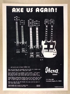 1974 Ibanez Double Axe Neck Guitar vintage print Ad - Picture 1 of 1