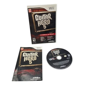 Wii Guitar Hero 5 Game Activision Band Rock Game Music 85 Songs To Play To - Picture 1 of 9