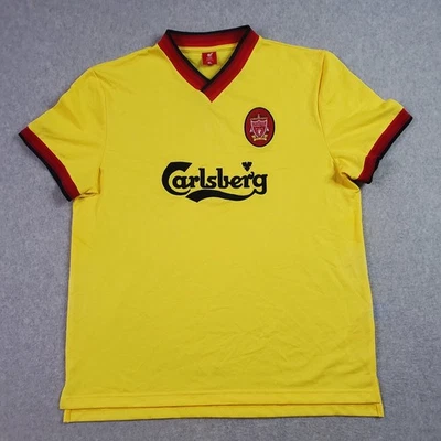 LFC Liverpool 1997 98 99 Men's XL Away Jersey Football Club Soccer Yellow VTG - Image 1 of 4