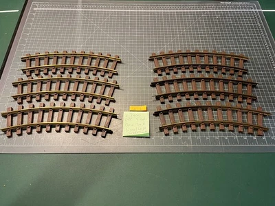 Lionel Train большой g масштаб 6 изогнутых латунных рельсовых элементов 1/2 круга 8-82003 LOT E - Изображение 1 из 4