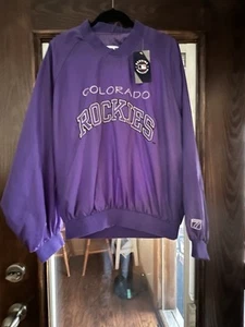 Colorado Rockies Vneck Pullover Windbreaker Genuine Official MLB New with Tags M - Picture 1 of 3