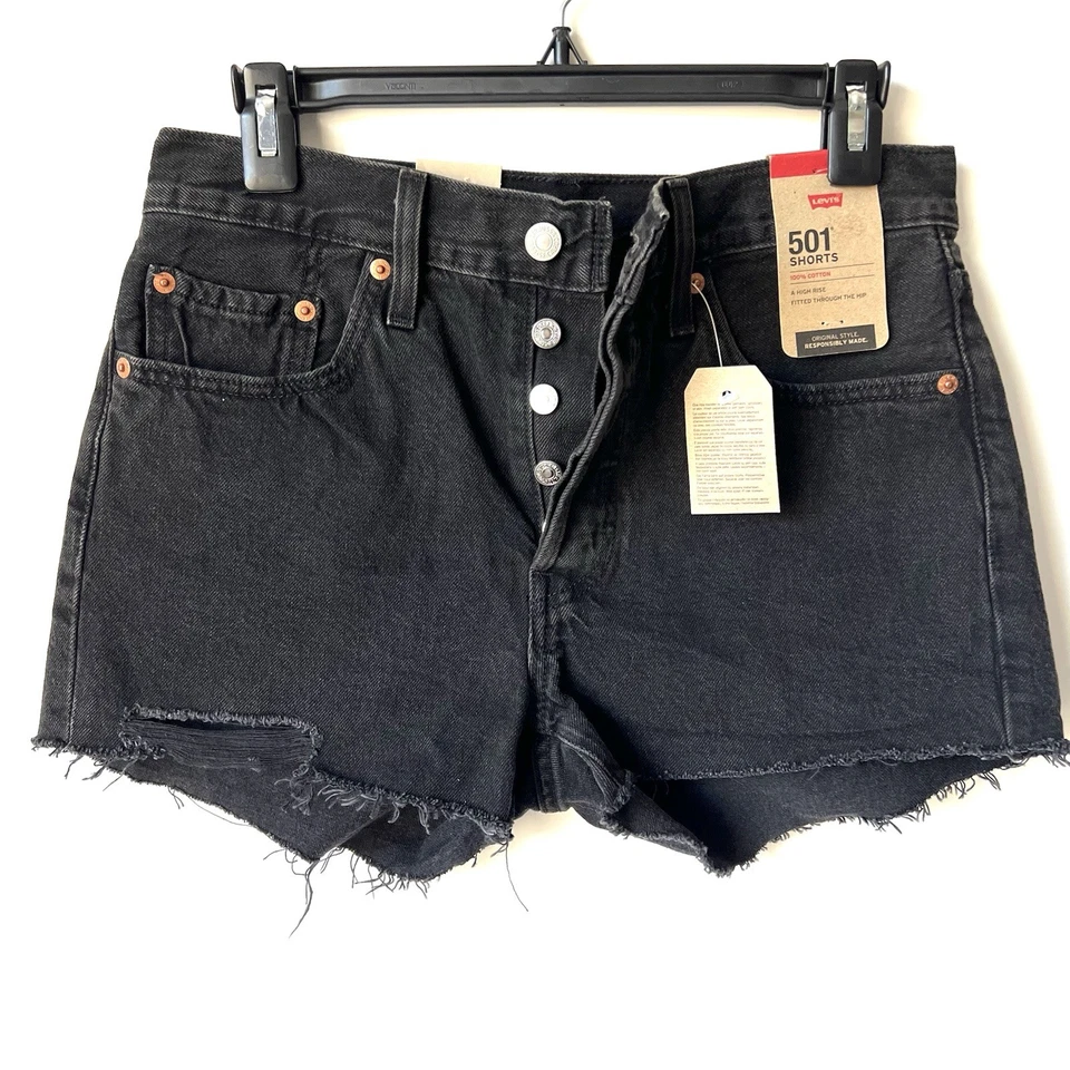 Levi's Women's 501 Original Shorts Lunar Black 27 US 4