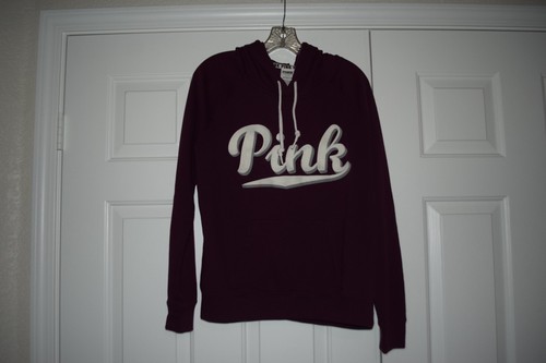 UNDERCOVER Felpa con cappuccio Victoria's Secret ROSA taglia L marrone rosa toppa disegno davanti