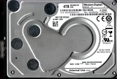 WD40NDZW-11MR8S1 S/N: WXD2E WESTERN DIGITAL 4TB THAILAND MAY 2020 - Image 1 of 2