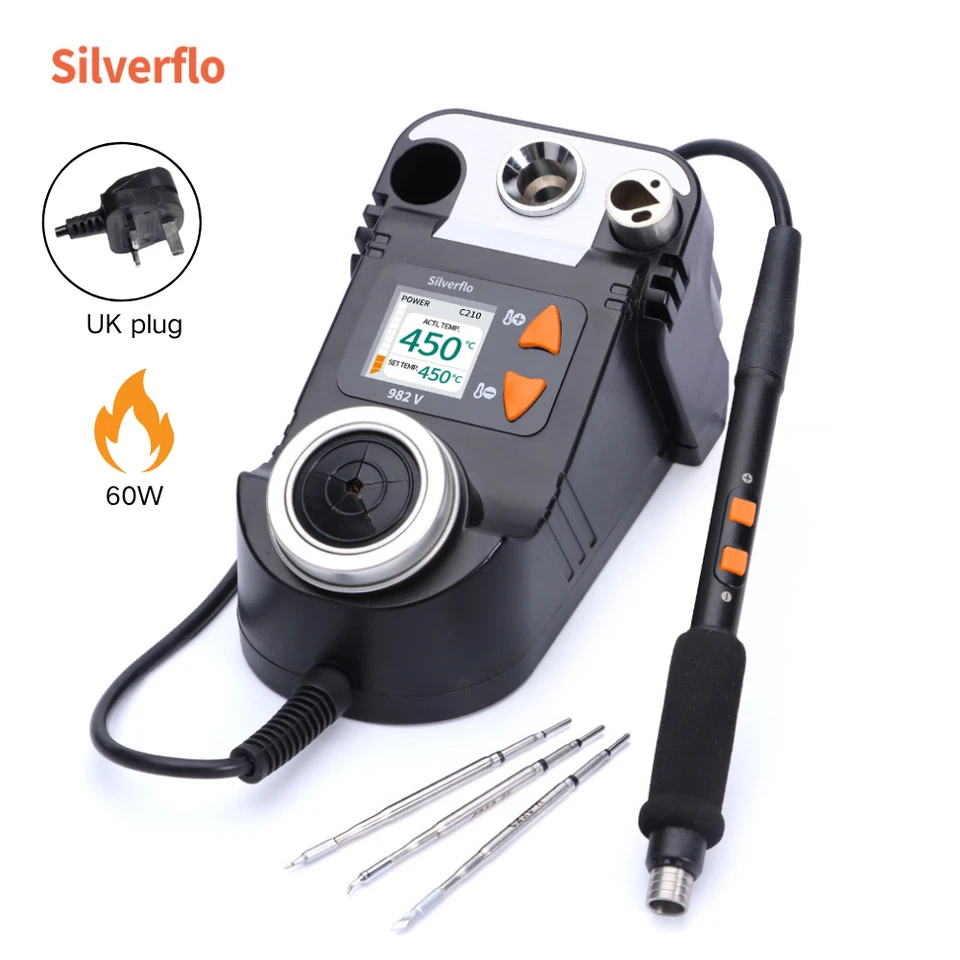 Soldering iron station Kit Temperature Adjustable Welding Rework SMD Repair - Image 1 of 1