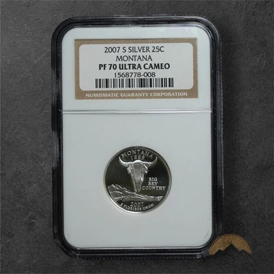 2007-S Montana Silver Proof State Quarter 25c - NGC PF70 UCAM - Image 1 of 2