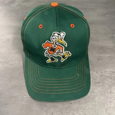 De colección Miami Hurricanes Snapback Sombrero Ibis Sebastian Verde Naranja Annco Trucker Foto 1 de 4