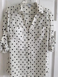 Camicia Express Portofino a pois trasparente taglia S rotolo linguetta maniche carriera sirena - Foto 1 di 11