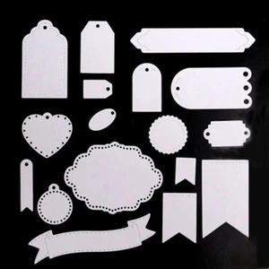Etiketten Stanzformen Metall Stencil Cutting Die Scrapbooking Stanzschablone DIY - Picture 1 of 4