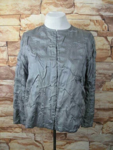 *Eileen Fisher Seidenjacke Blazer Damen Gr. S grau - Bild 1 von 9
