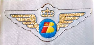 IBERIA Junior Pilot Kiddie Wing Stick-on 3 pulgadas x 1 1/4 pulgadas RARO - Imagen 1 de 1