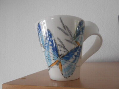 Villeroy&Boch New Wave Mug  ANIMLAS OF THE WOLRD Schmetterlinge BLAU  -neu- • 12€