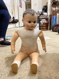 Vintage "AX" Madame Alexander Unbreakable/vinyl/rubber Doll Large Adorable - Picture 1 of 24