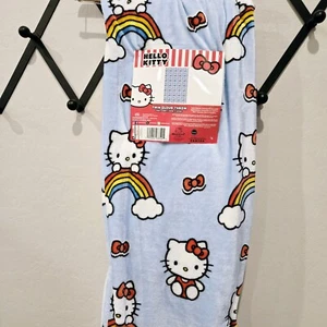 Hello Kitty Rainbow Clouds & Bows Blue Throw Blanket Twin - Picture 1 of 4