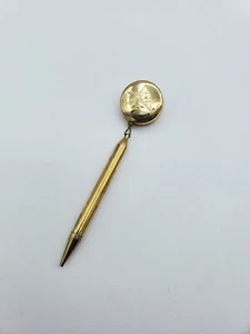 Retractable Pen Pencil Brooch Pin Vintage Antique Ketcham McDougall Accessory - Picture 1 of 10