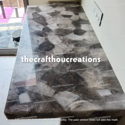 Smoky Quartz Agate Counter Slab Top, Console End Slab Quartz, Christmas Sale Top - Image 1 of 3