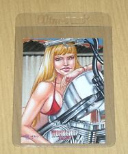 2017 5finity WORKSHOP BABES sketch card 1/1 Rhiannon Owens one & done