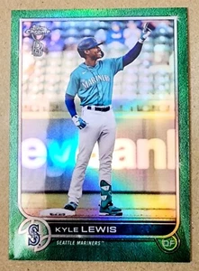 2022 Topps Chrome Ben Baller Kyle Lewis #102 Green Refractor 37/99 Mariners - Picture 1 of 2