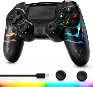 Wireless Controller for PS4, LED Controller with USB-C Charging, Touchpad, Du... - Picture 1 of 6