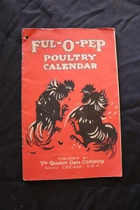 Ful-O-Pep Poultry Calendar 1919 Antique Publication PAPER Quaker Oaks - Picture 1 of 5