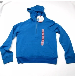 MEMBERS MARK Girl's Hoodie Quarter Zip Soft & Lightweight Teal Size 10-12 - Picture 1 of 3