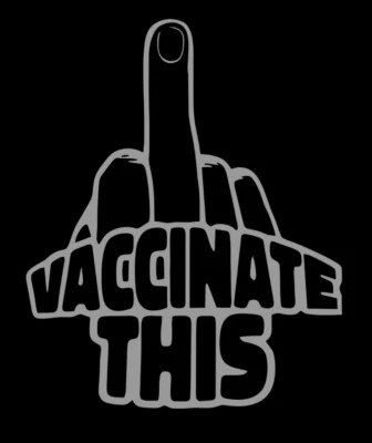 Calcomanía adhesiva de vinilo troquelado antivax esta divertida ventana coche camión SUV JDM trump Foto 1 de 4