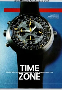 Black Megapode Pilot Chronograph Watch By Ikepod Promo 1999 Full Page Print Ad - Picture 1 of 4