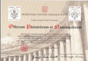 Vatican sheet philatelic certificate restoration of Saint Peter's Square COA
