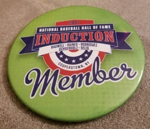 2017 MLB HOF Baseball Hall of Fame MEMBER Induction Button Pin Rodriguez Raines - Picture 1 of 2